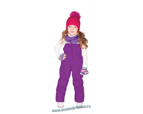 60906 Полукомбинезон фиолетовый зимний для девочки Orby