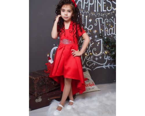Красно-розовое нарядное платье Ладетто Ladetto 1Н65-10