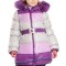 Пальто зимнее серо-фиолетовое 61138-2 Орби